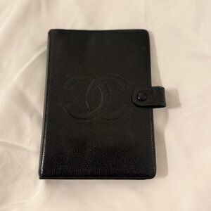 Chanel Caviar CC Ring Agenda Planner - Black Calfskin Leather
